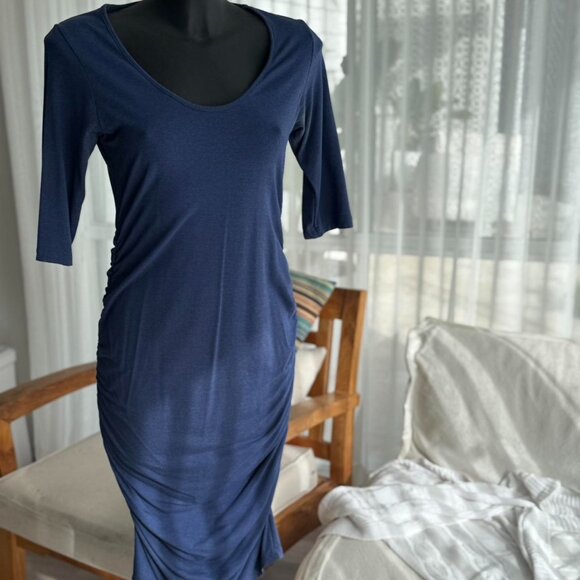 Ripe Maternity Women s Navy and Blue Dress - Picture 1 of 1